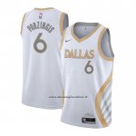 Maglia Dallas Mavericks Kristaps Porzingis #6 Citta 2020-21 Bianco