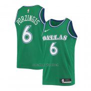 Maglia Dallas Mavericks Kristaps Porzingis #6 Hardwood Classic 2020-21 Verde