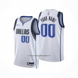 Maglia Dallas Mavericks Personalizzate Association 2024-25 Bianco