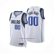 Maglia Dallas Mavericks Personalizzate Association 2024-25 Bianco