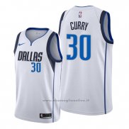 Maglia Dallas Mavericks Seth Curry NO 30 Association Bianco