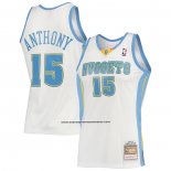 Maglia Denver Nuggets Carmelo Anthony #15 Mitchell & Ness 2006-07 Bianco