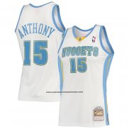 Maglia Denver Nuggets Carmelo Anthony #15 Mitchell & Ness 2006-07 Bianco