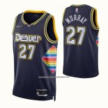 Maglia Denver Nuggets Jamal Murray #27 Citta 2021-22 Blu