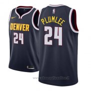 Maglia Denver Nuggets Mason Plumlee NO 24 Icon 2018-19 Blu