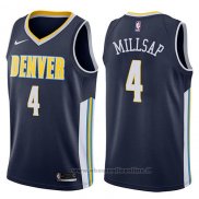 Maglia Denver Nuggets Paul Millsap NO 4 Icon 2017-18 Blu