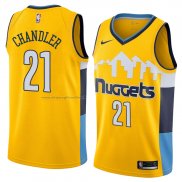 Maglia Denver Nuggets Wilson Chandler NO 21 Statement 2018 Giallo