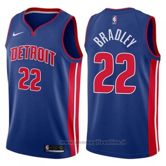 Maglia Detroit Pistons Avery Bradley NO 22 Icon 2017-18 Blu