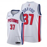 Maglia Detroit Pistons Deividas Sirvydis NO 37 Association 2019-20 Bianco