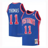 Maglia Detroit Pistons Isaiah Thomas #11 Mitchell & Ness 1988-89 Blu