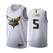 Maglia Golden Edition Charlotte Hornets Nicolas Batum NO 5 2019-20 Bianco