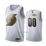 Maglia Golden Edition Portland Trail Blazers Carmelo Anthony Bianco