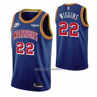 Maglia Golden State Warriors Andrew Wiggins #22 75th Anniversary Blu