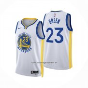 Maglia Golden State Warriors Draymond Green No 23 Association 2024-25 Bianco