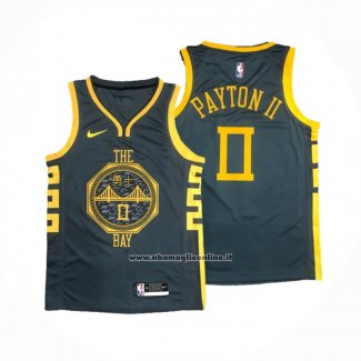 Maglia Golden State Warriors Gary Payton II #0 Citta 2018-19 Blu