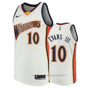 Maglia Golden State Warriors Jacob Evans III NO 10 2009-10 Hardwood Classics Bianco