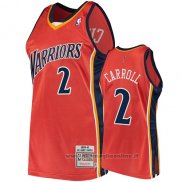 Maglia Golden State Warriors Joe Barry Carroll NO 2 2009-10 Hardwood Classics Arancione