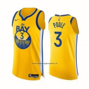 Maglia Golden State Warriors Jordan Poole #3 Statement Autentico 2022 Or