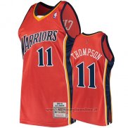 Maglia Golden State Warriors Klay Thompson NO 11 2009-10 Hardwood Classics Arancione