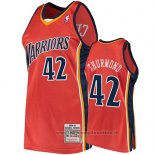 Maglia Golden State Warriors Nathaniel Thurmond NO 42 2009-10 Hardwood Classics Arancione