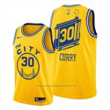 Maglia Golden State Warriors Stephen Curry NO 30 Hardwood Classics Or