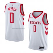 Maglia Houston Rockets Briante Weber NO 0 Association 2018 Bianco