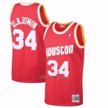 Maglia Houston Rockets Hakeem Olajuwon #34 Mitchell & Ness 1993-94 Rosso