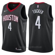 Maglia Houston Rockets P.j. Tucker NO 4 Statement 2017-18 Nero