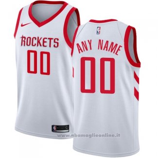 Maglia Houston Rockets Personalizzate 17-18 Bianco