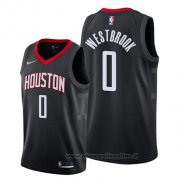 Maglia Houston Rockets Russell Westbrook NO 0 Statement 2019 Nero