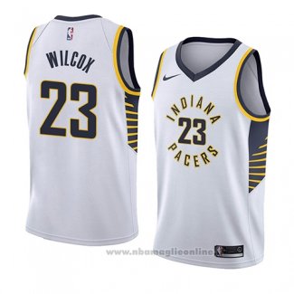 Maglia Indiana Pacers C.j. Wilcox NO 23 Association 2018 Bianco