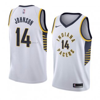 Maglia Indiana Pacers Omari Johnson NO 14 Association 2018 Bianco