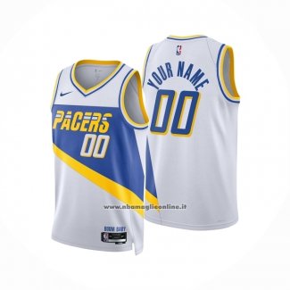 Maglia Indiana Pacers Personalizzate Citta 2025-26 Bianco