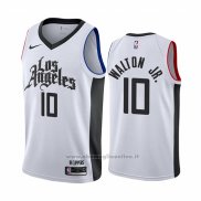 Maglia Los Angeles Clippers Derrick Walton Jr. NO 10 Citta Bianco