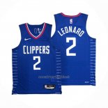 Maglia Los Angeles Clippers Kawhi Leonard #2 Icon 2020-21 Autentico Blu