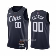 Maglia Los Angeles Clippers Personalizzate Citta 2023-24 Blu