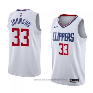 Maglia Los Angeles Clippers Wesley Johnson NO 33 Association 2018 Bianco