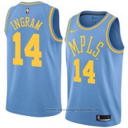 Maglia Los Angeles Lakers Brandon Ingram NO 14 Classic 2017-18 Blu