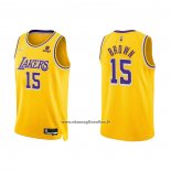 Maglia Los Angeles Lakers Jabari Brown #15 75th Anniversary 2021-22 Giallo