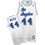 Maglia Los Angeles Lakers Jerry West NO 24 Throwback Bianco