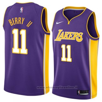 Maglia Los Angeles Lakers Joel Berry II NO 11 Statement 2018 Viola