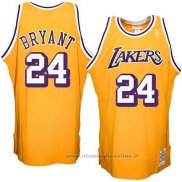 Maglia Los Angeles Lakers Kobe Bryant NO 24 Throwback Giallo3