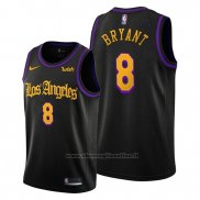 Maglia Los Angeles Lakers Kobe Bryant NO 8 Citta 2019-20 Nero