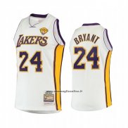 Maglia Los Angeles Lakers Kobe Bryant No 24 Mitchell & Ness 2009-10 Bianco