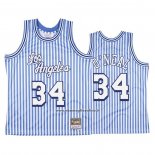 Maglia Los Angeles Lakers Shaquille O'neal #34 Mitchell & Ness 1996-97 Blu Bianco