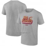 Maglia Manica Corta Cleveland Cavaliers 2024 NBA Playoffs Grigio