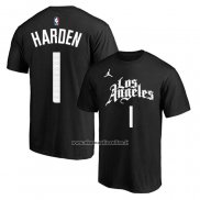 Maglia Manica Corta Los Angeles Clippers James Harden Citta 2019-20 Nero