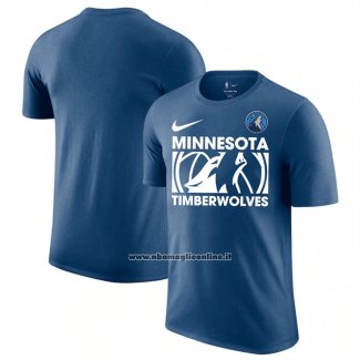 Maglia Manica Corta Minnesota Timberwolves Blu
