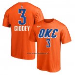 Maglia Manica Corta Oklahoma City Thunder Josh Giddey Arancione