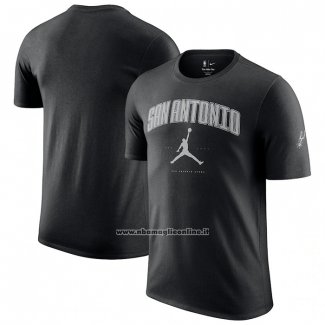 Maglia Manica Corta San Antonio Spurs Essential Citta Nero